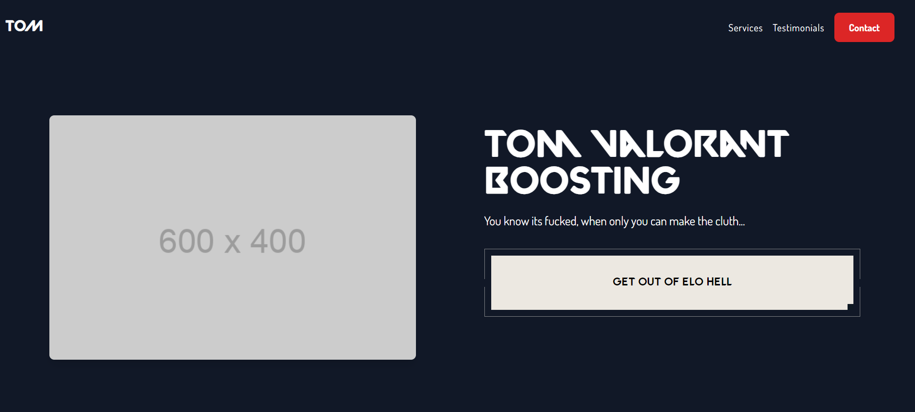 Game services website